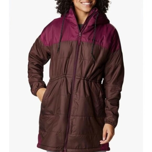 NEW Columbia Womens XL Hooded Flash Challenger Sherpa Lined Long Jacket - Picture 1 of 12